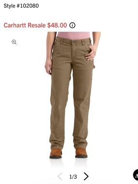 Carhartt Women's Rugged Flex Loose Fit Canvas Work Pants